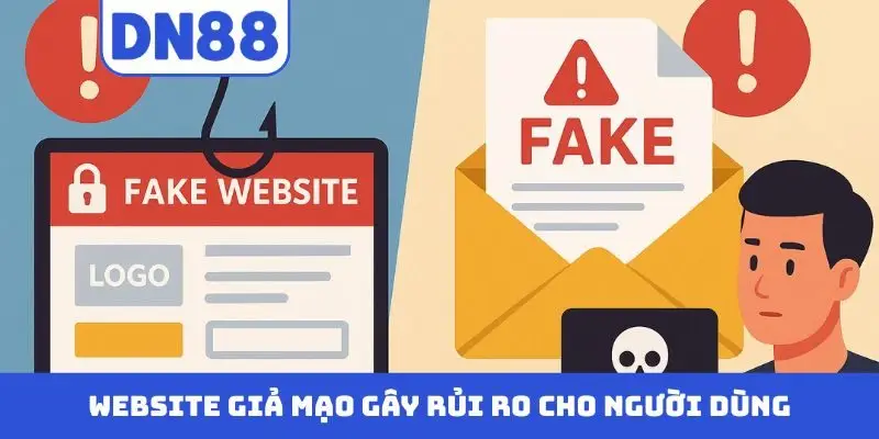 Website giả mạo gây rủi ro cho người dùng