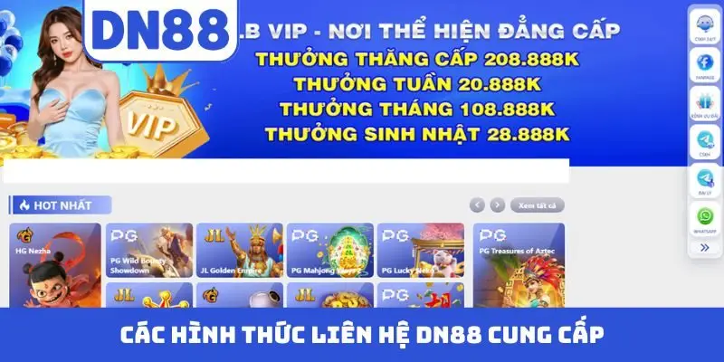 Các hình thức liên hệ DN88 cung cấp