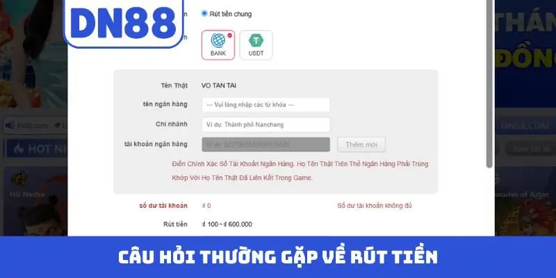 Câu hỏi thường gặp về rút tiền - Đáp ứng đủ điều kiện của nhà cái
